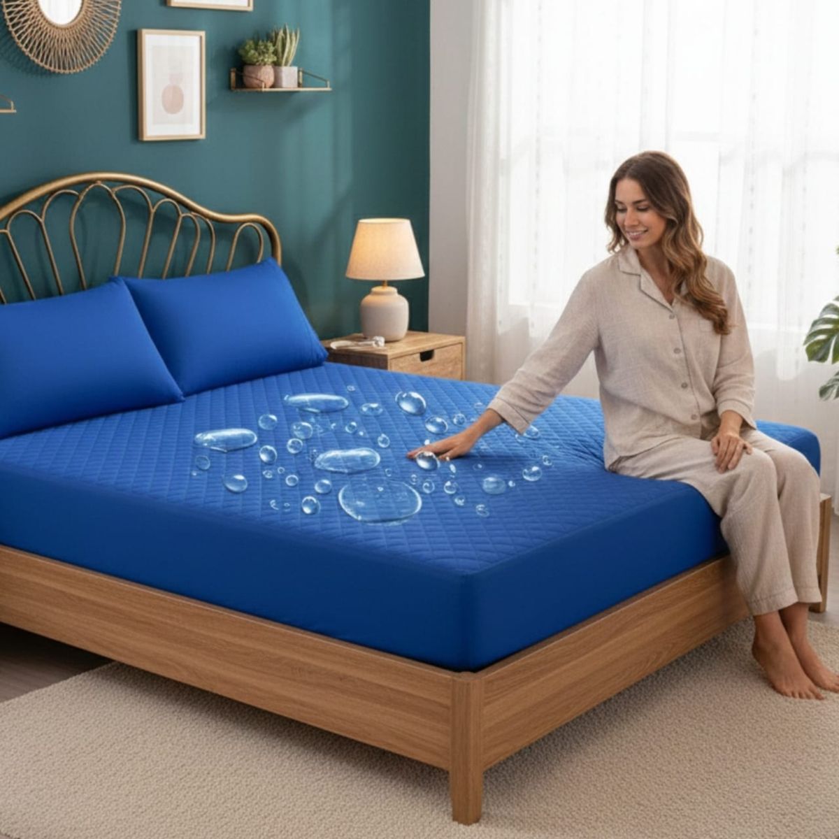 GENERICO - Cubrecolchón Impermeable 1 Plaza Protección Total y Máximo Confort