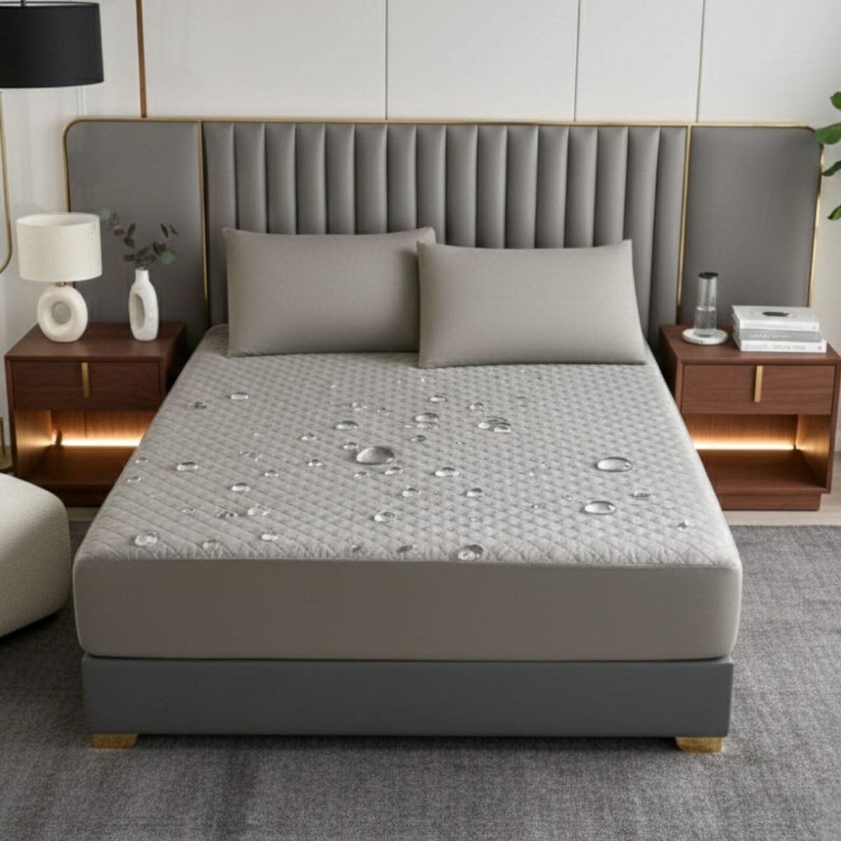 GENERICO - Cubrecolchón Impermeable 1 Plaza Protección Total y Máximo Confort