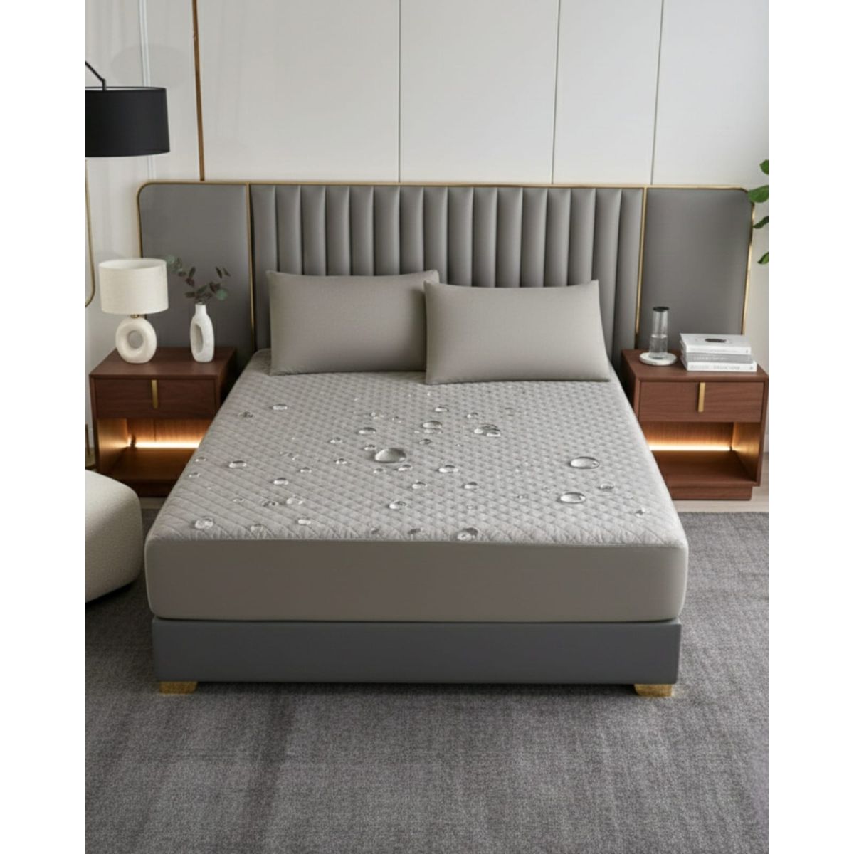 GENERICO - Cubrecolchón Impermeable 1 Plaza Protección Total y Máximo Confort