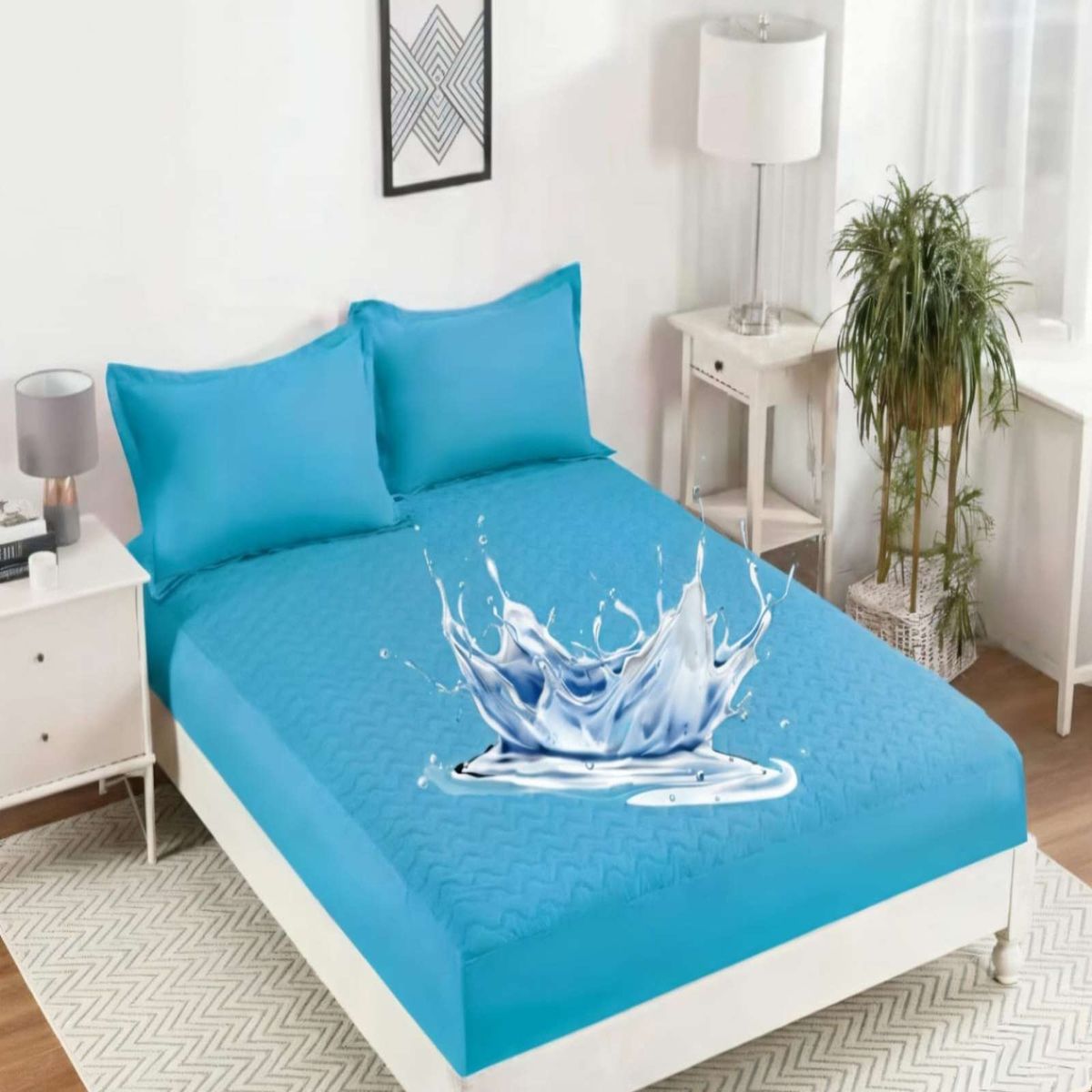 GENERICO - Cubrecolchón Impermeable King Protección Total y Máximo Confort