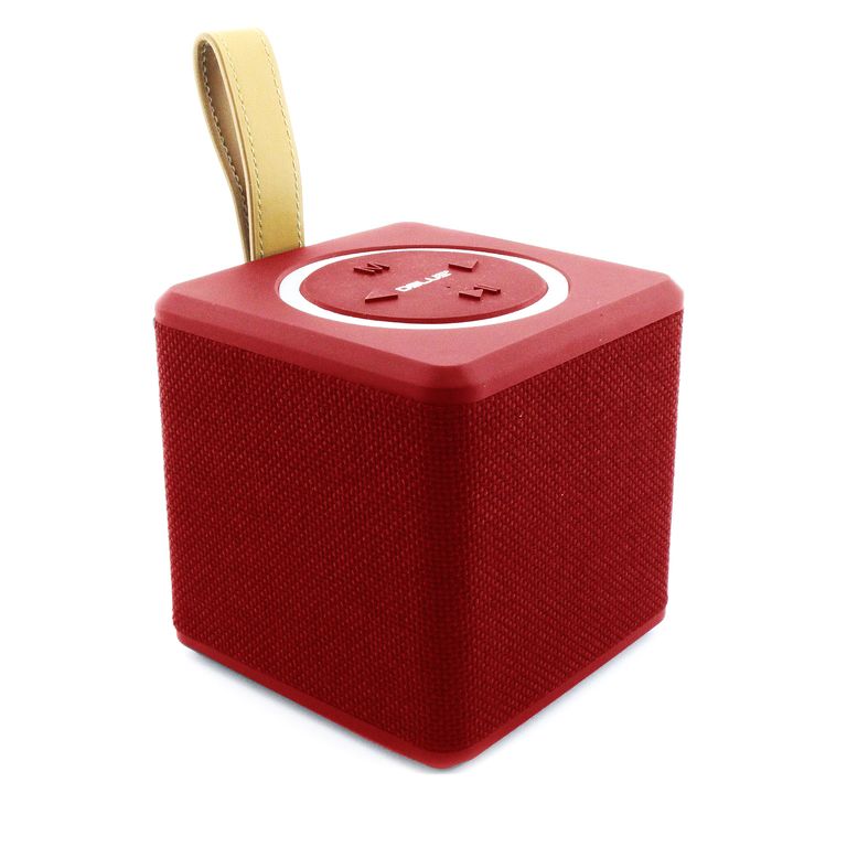 Parlante Bluetooth Cuadrado Portatil 8w Rojo - Ps