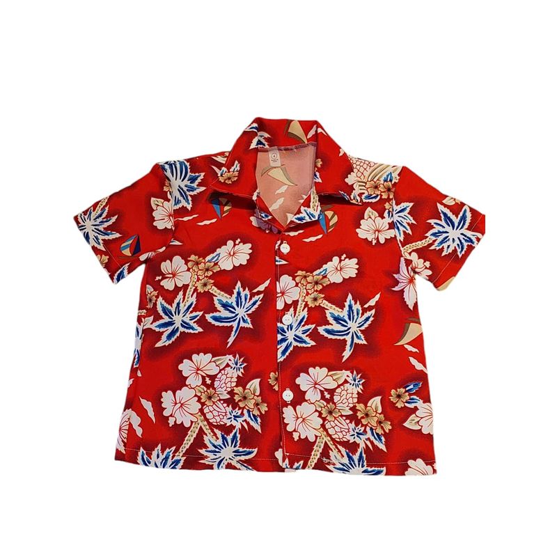 GENERICO - CAMISA GUAYABERA ROJA TALLA 4 PASCUENSE