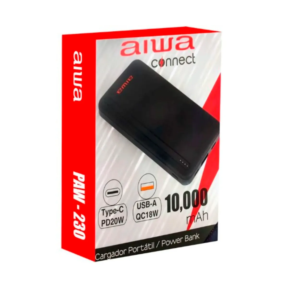 AIWA - Cargador Portátil Powerbank Aiwa Aw-paw68 5000 Mah Negro