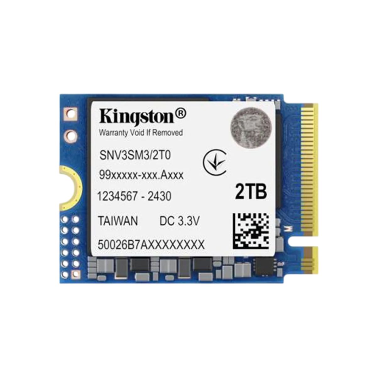 KINGSTON - Kingston NV3 Unidad SSD 2TB M.2 2230 NVMe PCIe 4.0 x4 PCIe 4.0, NAND 3D, R6000/W4000 MB/s