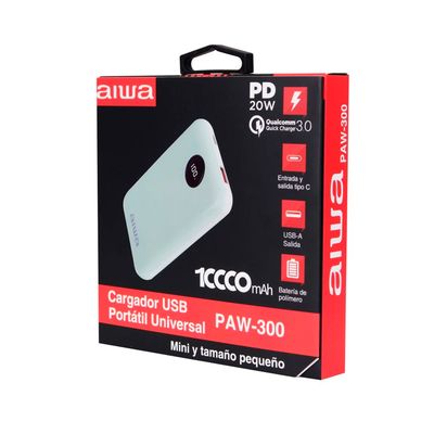 Imagen 2 del producto Cargador Portátil Powerbank Aw-paw300 10000 Mah cable tipo C