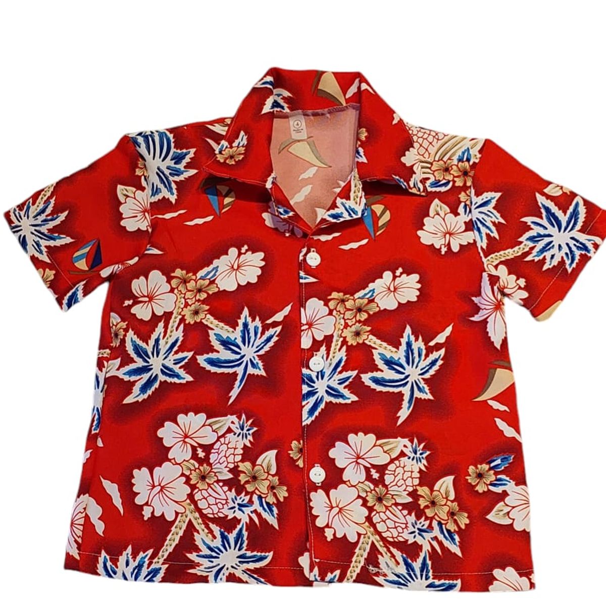 GENERICO - CAMISA GUAYABERA ROJA TALLA 12 PASCUENSE