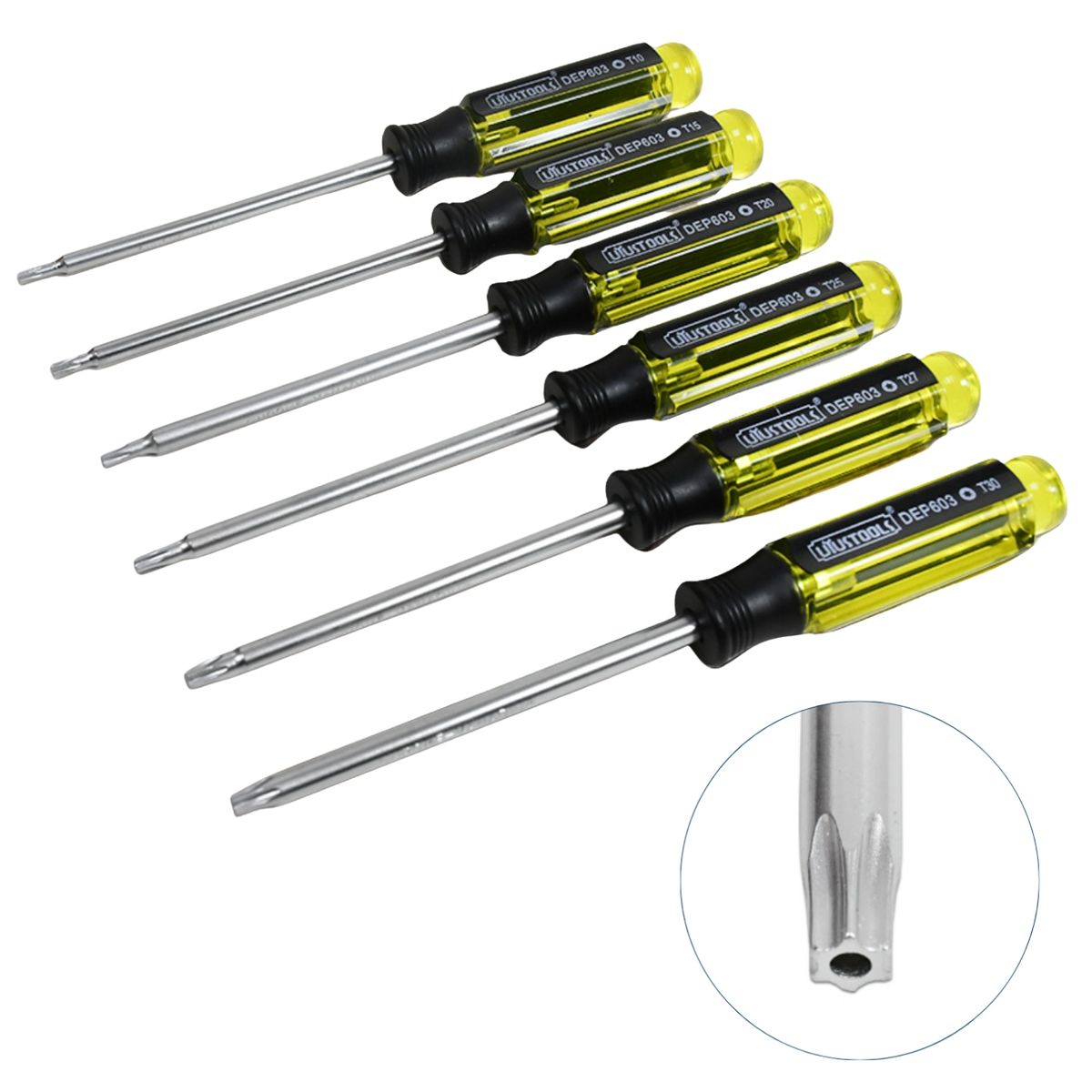 Destornilladores Torx Estrella Con Agujero 6 Piezas Uyustools, marca GRUPO UYUSA UYUSTOOLS - Foto 2