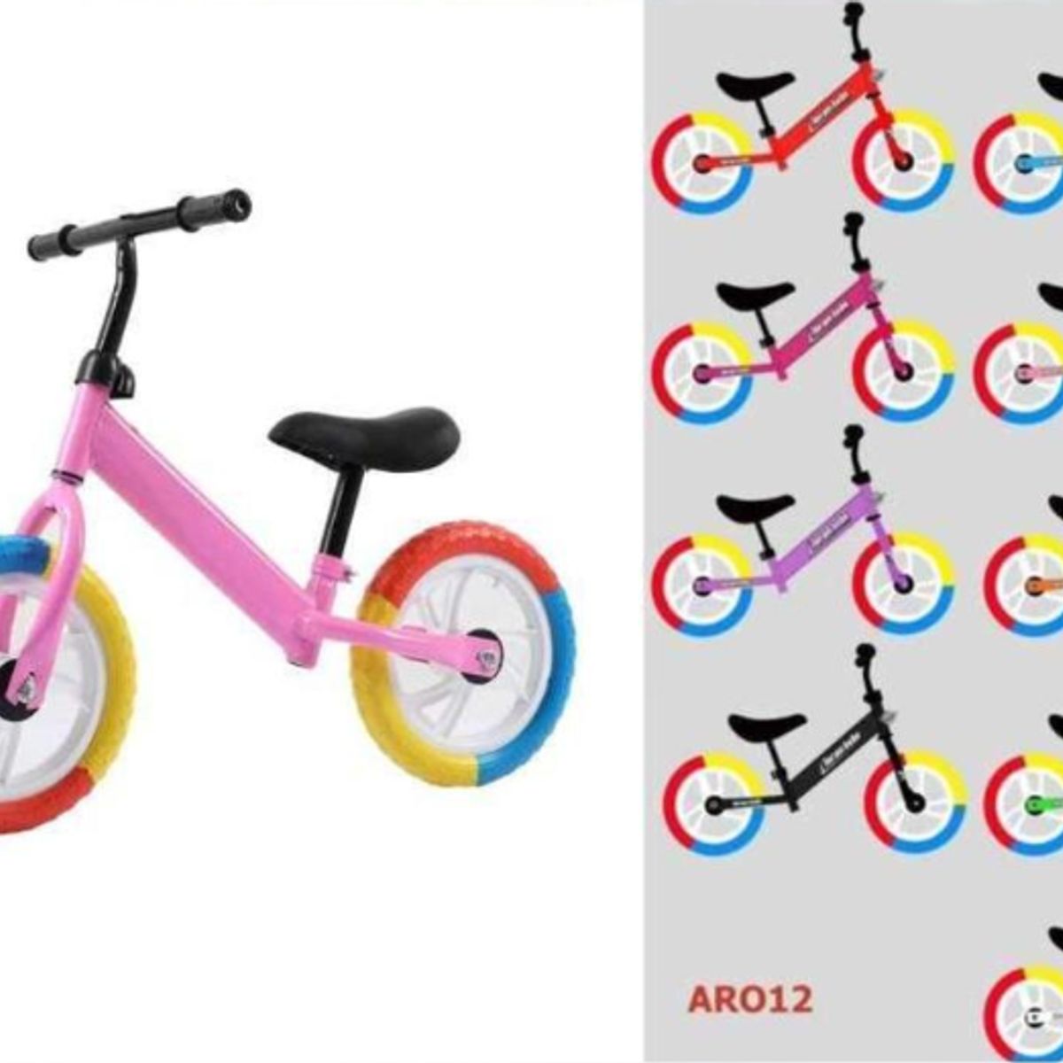 GENERICO - Bicicleta Equilibrio Sin Pedales Infantil Rosada