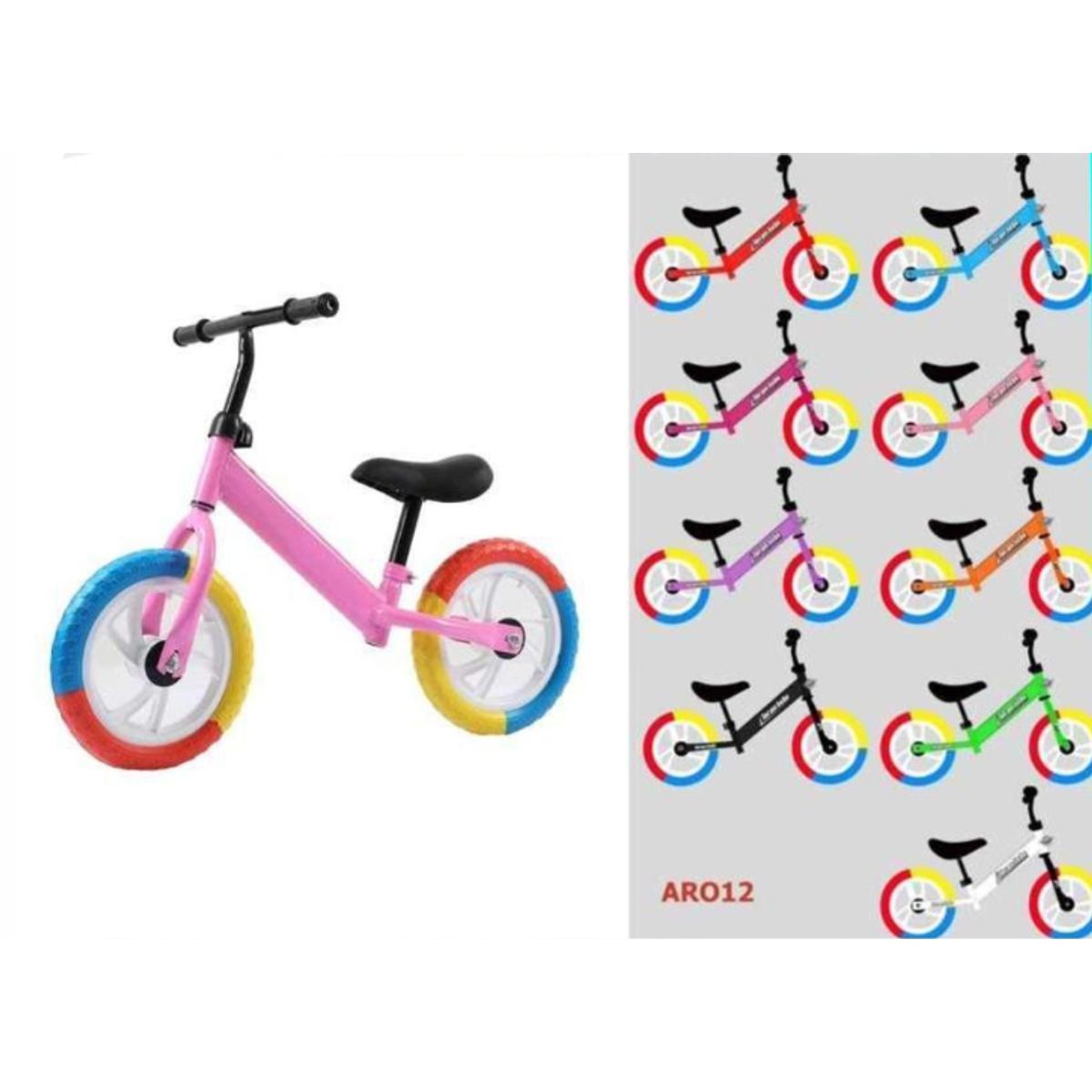 GENERICO - Bicicleta Equilibrio Sin Pedales Infantil  Color Fucsia