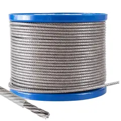 DICAS - Piola Cable De Acero Forrado Pvc 1 Mm 100 Metros