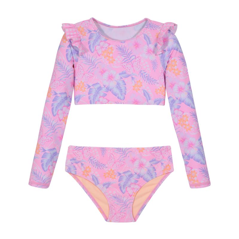 H2O WEAR - Traje de Baño Niña Tankini Crop Top UV50 H2O Wear Rosado - Rosa