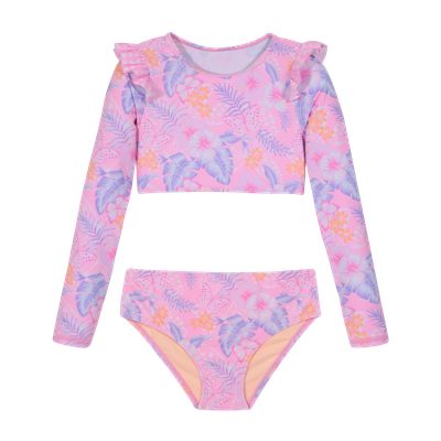 Imagen 2 del producto Traje de Baño Niña Tankini Crop Top UV50 Rosado - Rosa