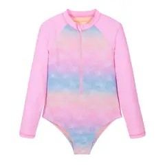 H2O WEAR - Traje de Baño Niña MLarga UV50 Rosado - Rosa