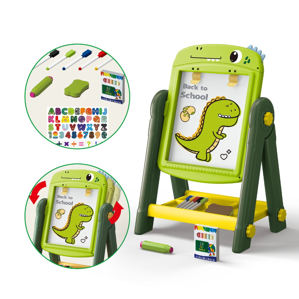 ARTIC - Pizarra de Dibujo Infantil 2 en 1 360° + Accesorios