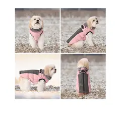 GENERICO - Chaqueta perro MINI Talla S color ROSA y GRIS