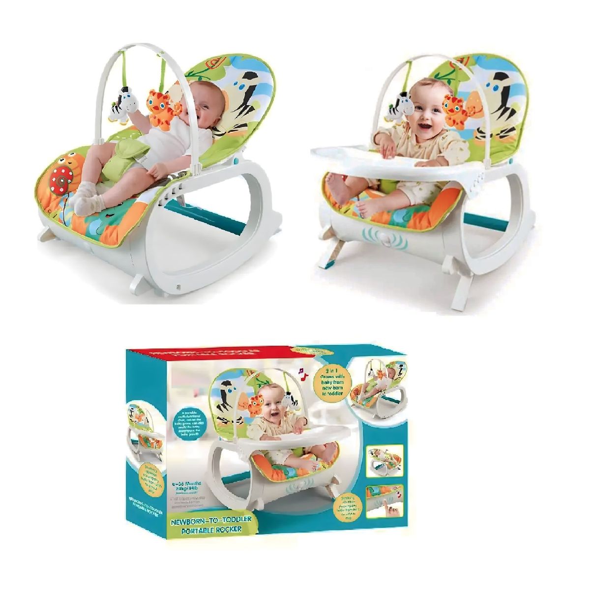 GENERICO - Silla bebe Mecedora 2 en 1.