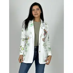 ENIGMATICA BOUTIQUE - Blazer Italiano Estampado - Celeste
