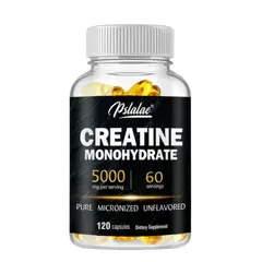 GENERICO - Creatina Monohidrato Micronizada Creapure 5000mg 120 Gelcaps