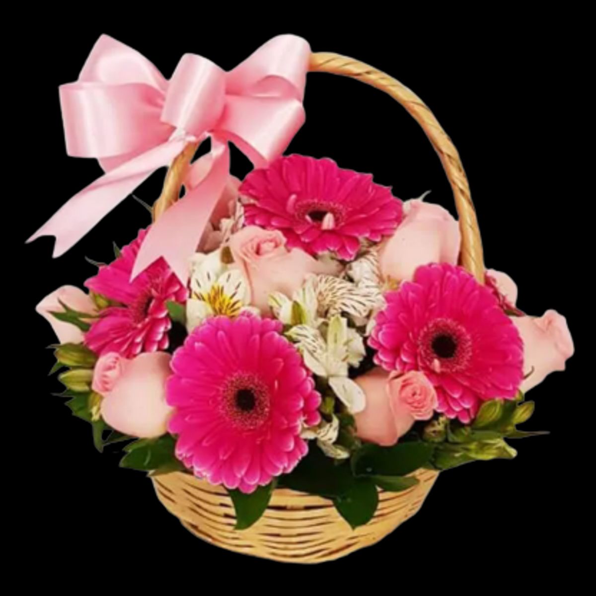 GENERICO - Cestita de Gerberas y Rosas