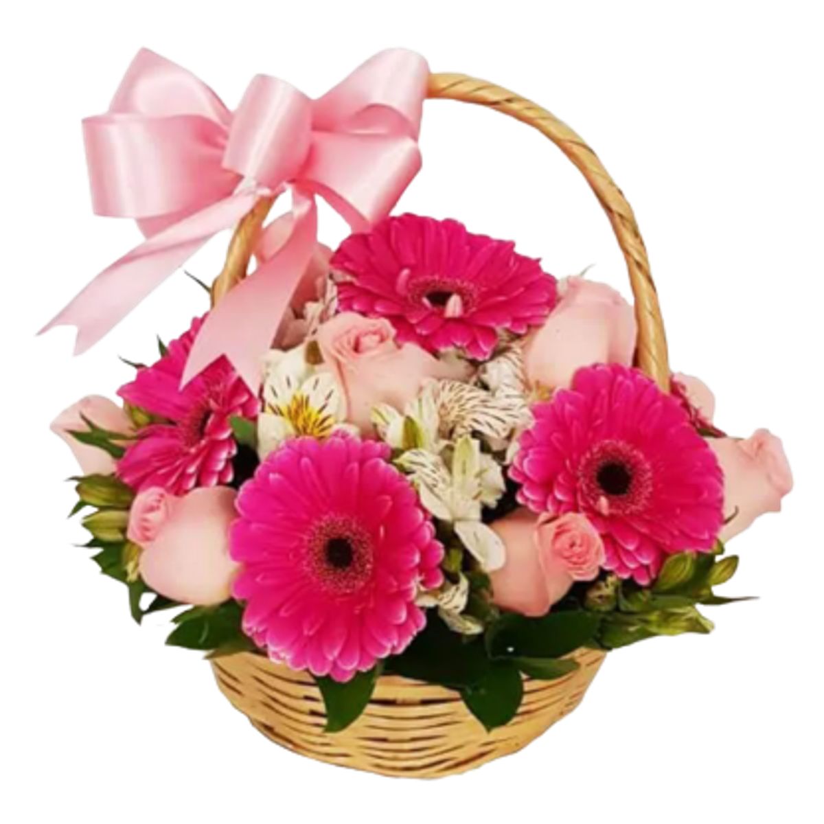 GENERICO - Cestita de Gerberas y Rosas
