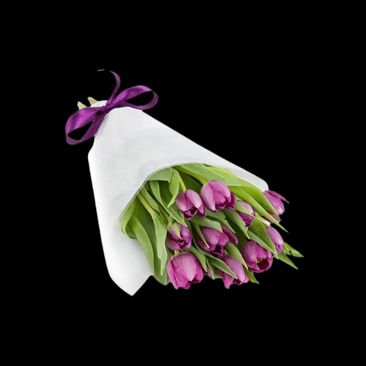 GENERICO - Ramo de 10 Tulipanes Morados