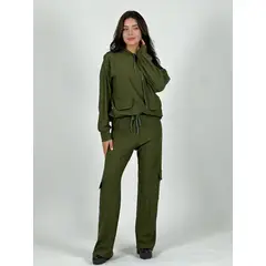 ENIGMATICA BOUTIQUE - Conjunto Algodón Estilo Cargo - Verde