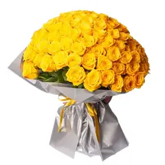 GENERICO - Ramo de 100 Rosas Amarillas