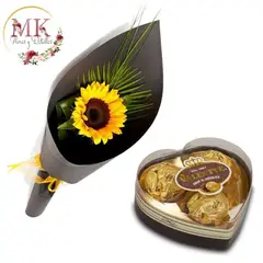 GENERICO - Girasol Individual y Bombones Corazón