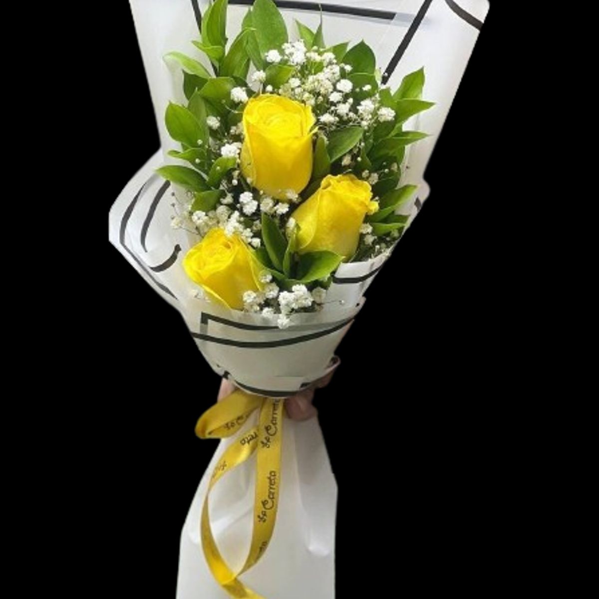 GENERICO - Bouquet de 3 Rosas Amarillas