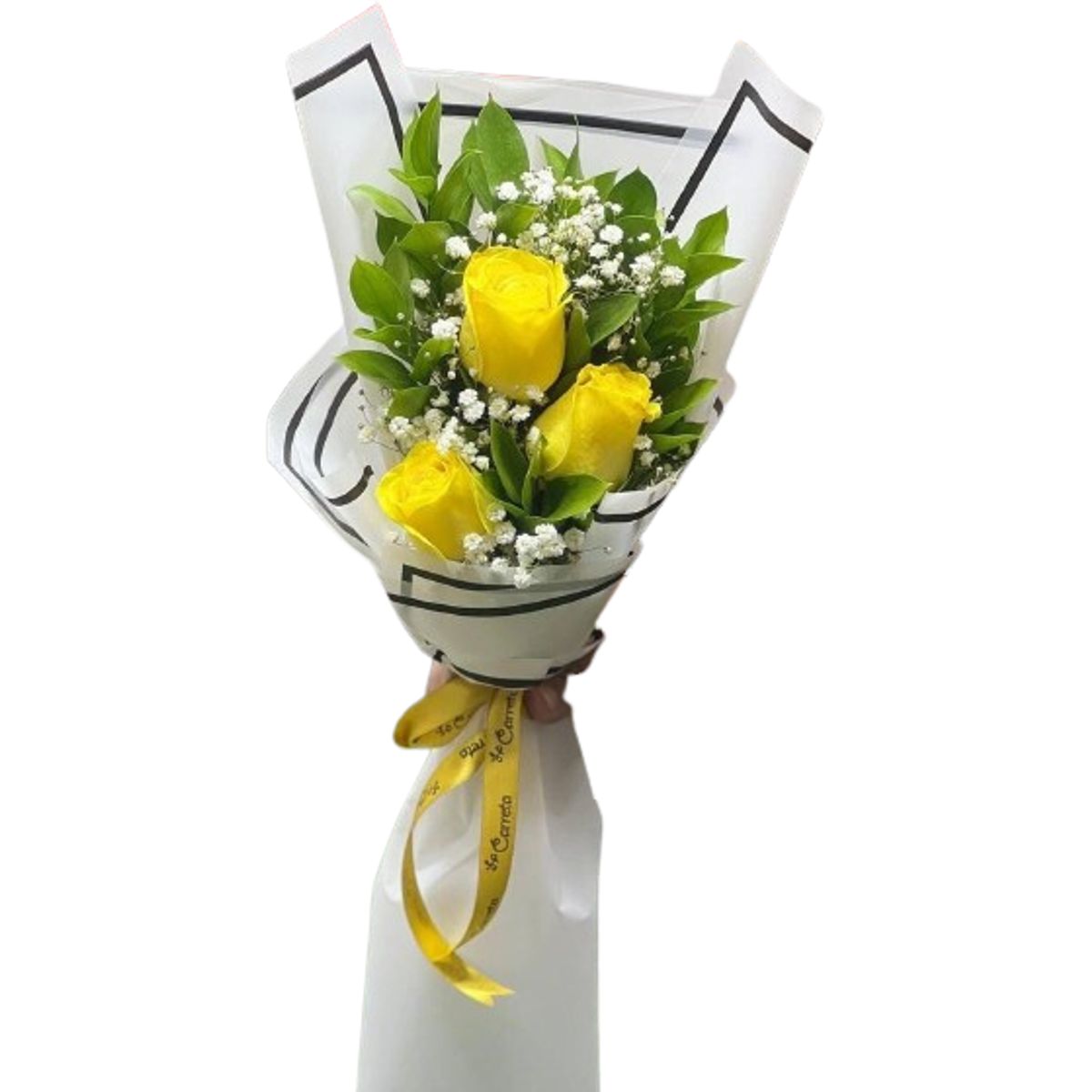 GENERICO - Bouquet de 3 Rosas Amarillas