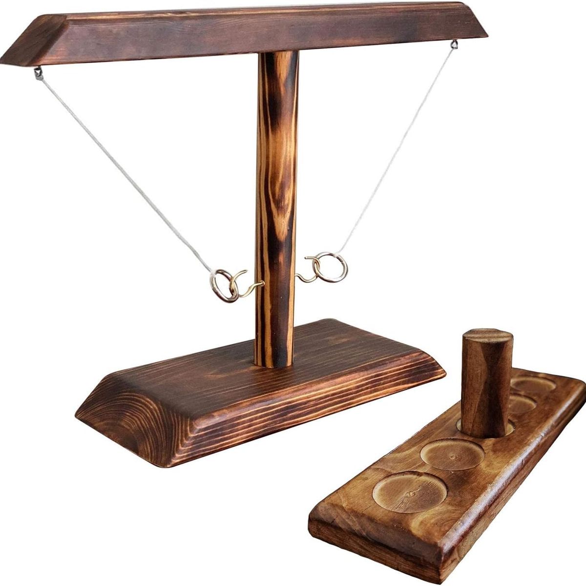 KUANGYE - Ring Toss Juego De Madera Apunta O Toma Juego De Beber