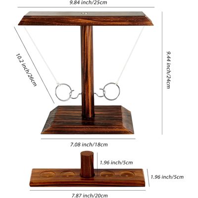 Imagen 2 del producto Ring Toss Juego De Madera Apunta O Toma Juego De Beber