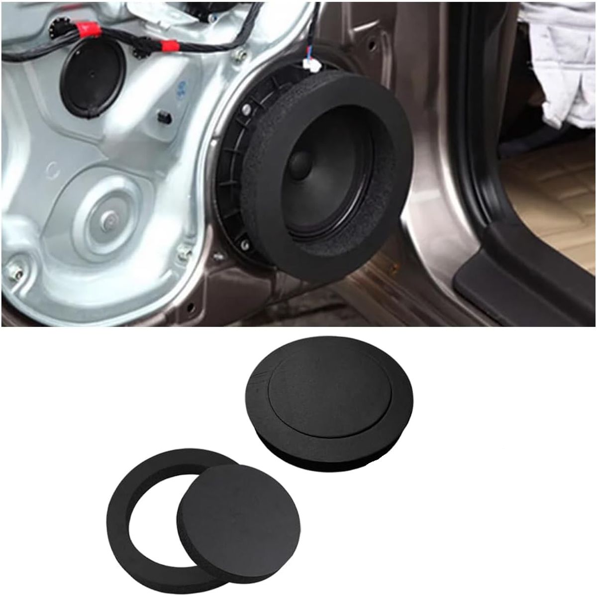 KUANGYE - 2Pcs Espaciador Parlante Espuma Insonorizacion 16cm 65pulgadas