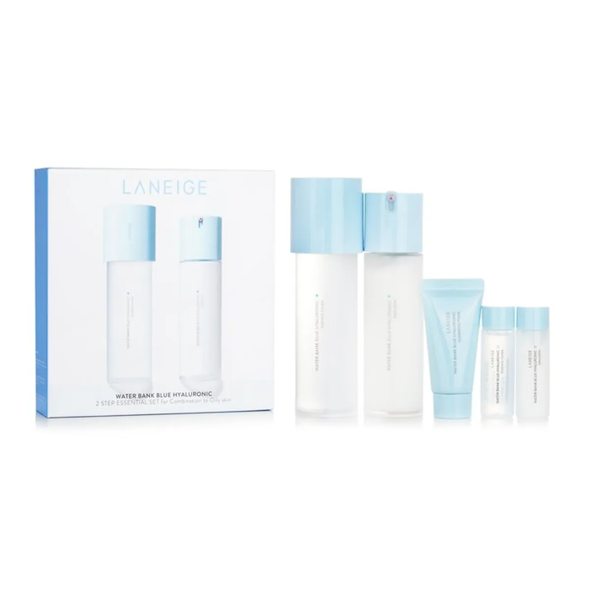 LANEIGE - Kit 2 Pasos Ácido Hialurónico Azul Water Bank 5pcs Laneige