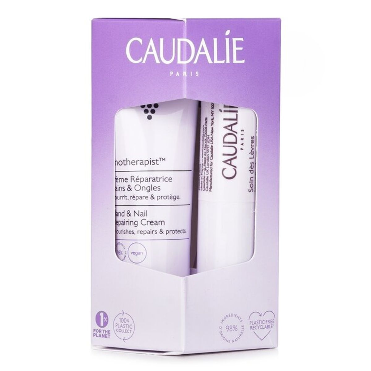 CAUDALIE - Set Crema de Manos 30ml + Bálsamo Labial 45g Caudalie