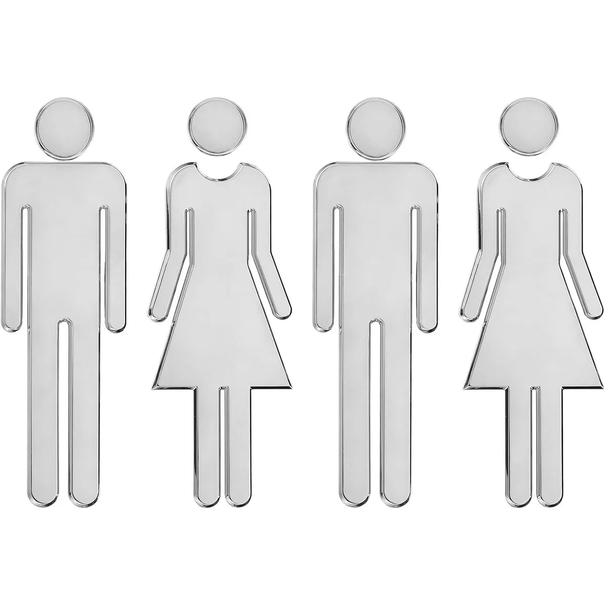 KUANGYE - 4 Letreros Para Baño Hombre Mujer Señalamiento De Sanitarios