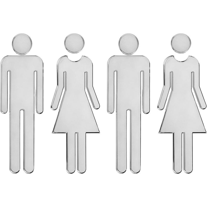 KUANGYE - 4 Letreros Para Baño Hombre Mujer Señalamiento De Sanitarios