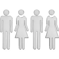 KUANGYE - 4 Letreros Para Baño Hombre Mujer Señalamiento De Sanitarios