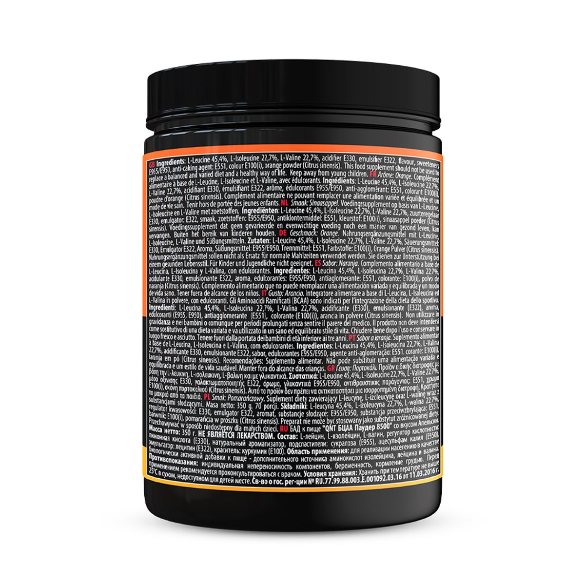 QNT - Bcaa Aminoacidos En Polvo 350g Naranja QNT