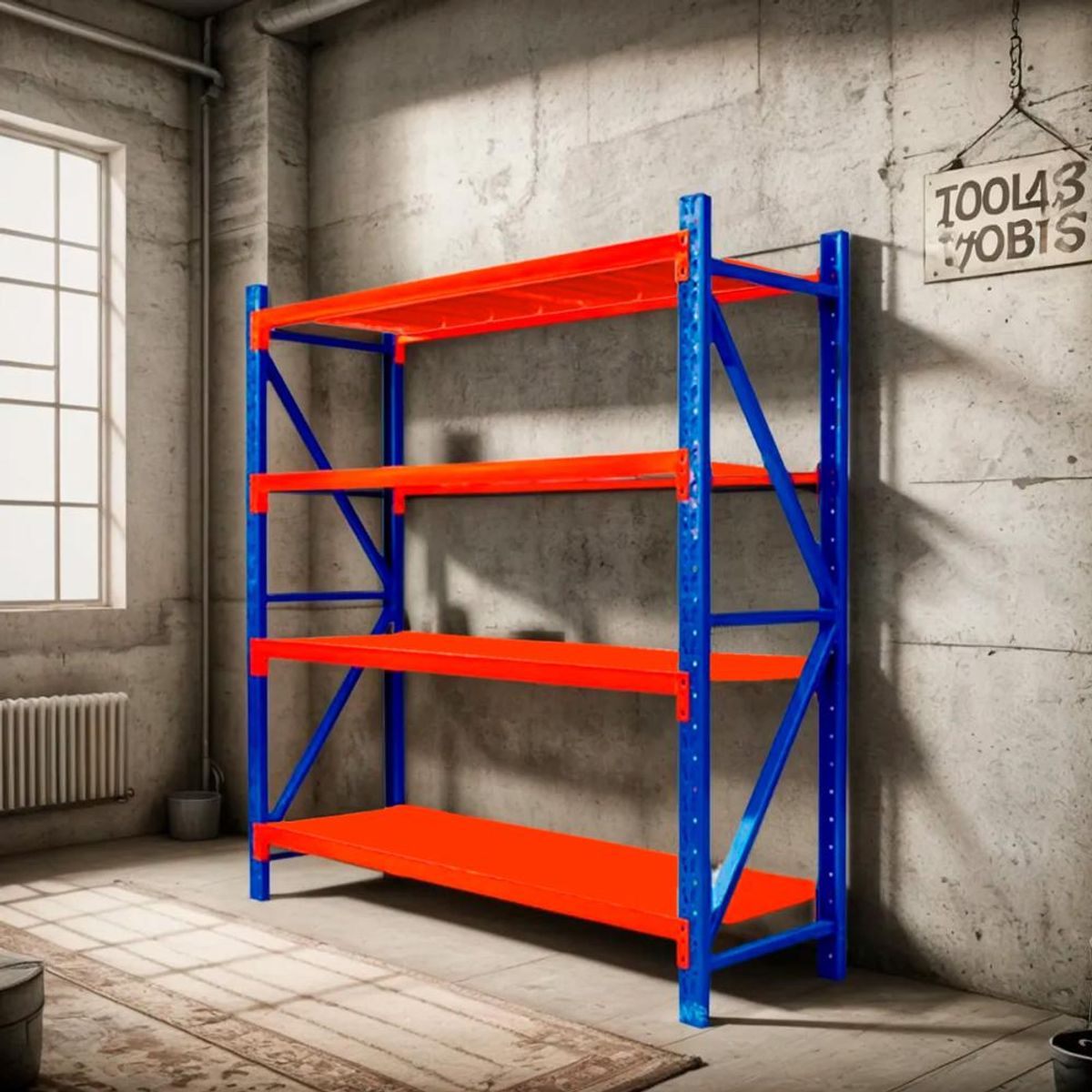DETODOYMAS - Estante Metálico Rack 200x200x60cm 800kg - Azul
