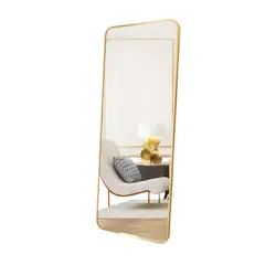 CRUSEC - Espejo Rectangular De Cuerpo Entero 150x40cm Con Soporte