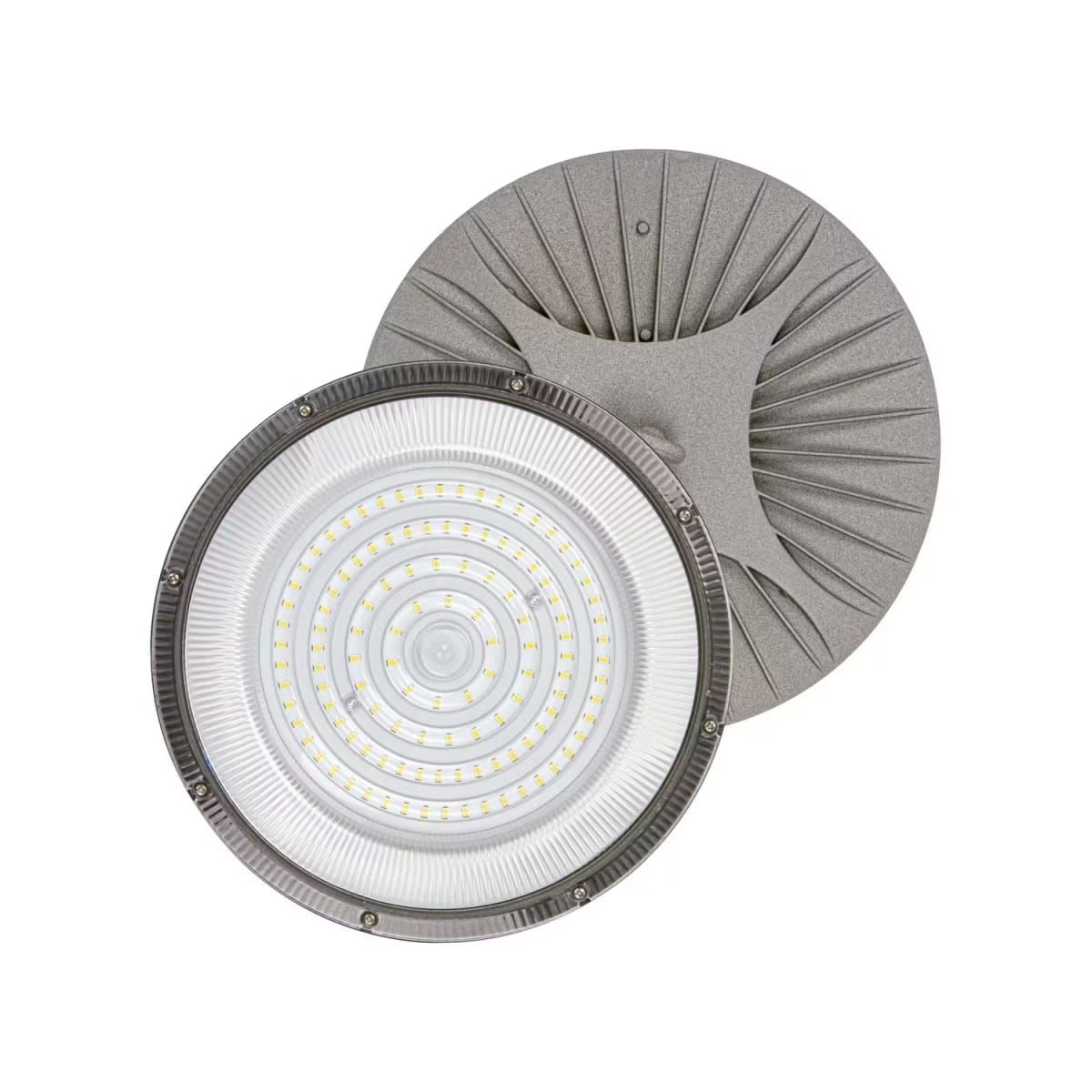 MALIK - Campana Industrial Led Compacta Ufo Flat 100w Led Color Negro