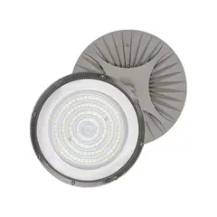 MALIK - Campana Industrial Led Compacta Ufo Flat 100w Led Color Negro