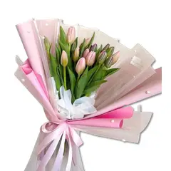 GENERICO - Bouquet de 15 Tulipanes Rosados