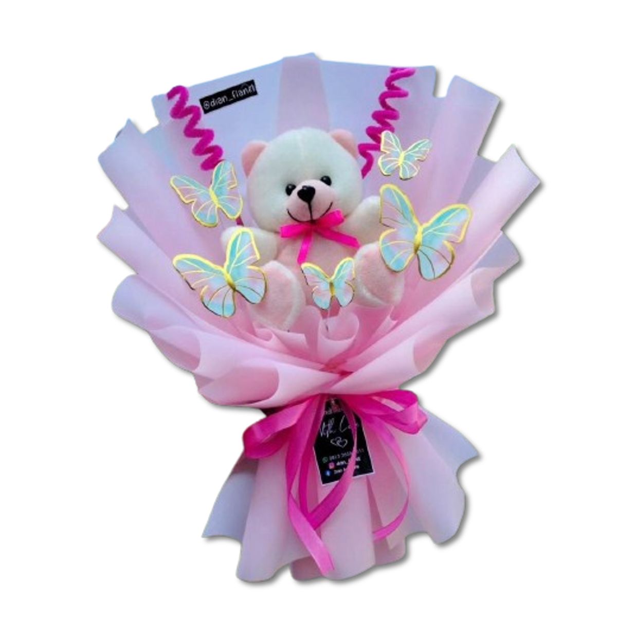 GENERICO - Bouquet Peluche 20cm con Mariposas