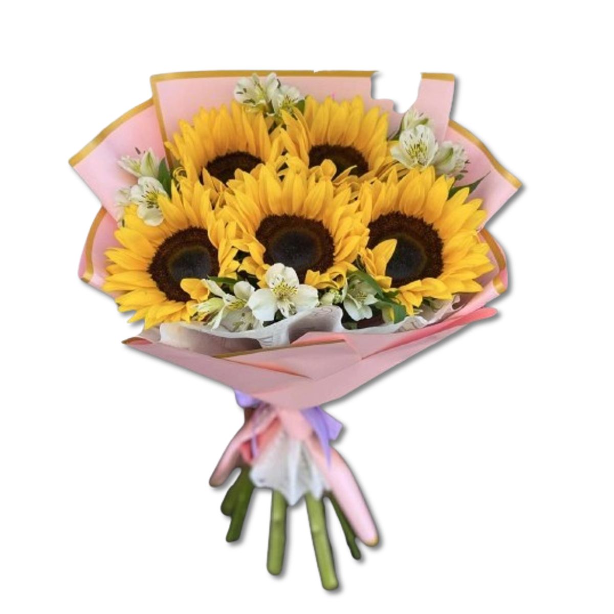 GENERICO - Bouquet de 5 Girasoles con Astromelias