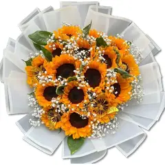 GENERICO - Bouquet de 15 Girasoles con Ilusión