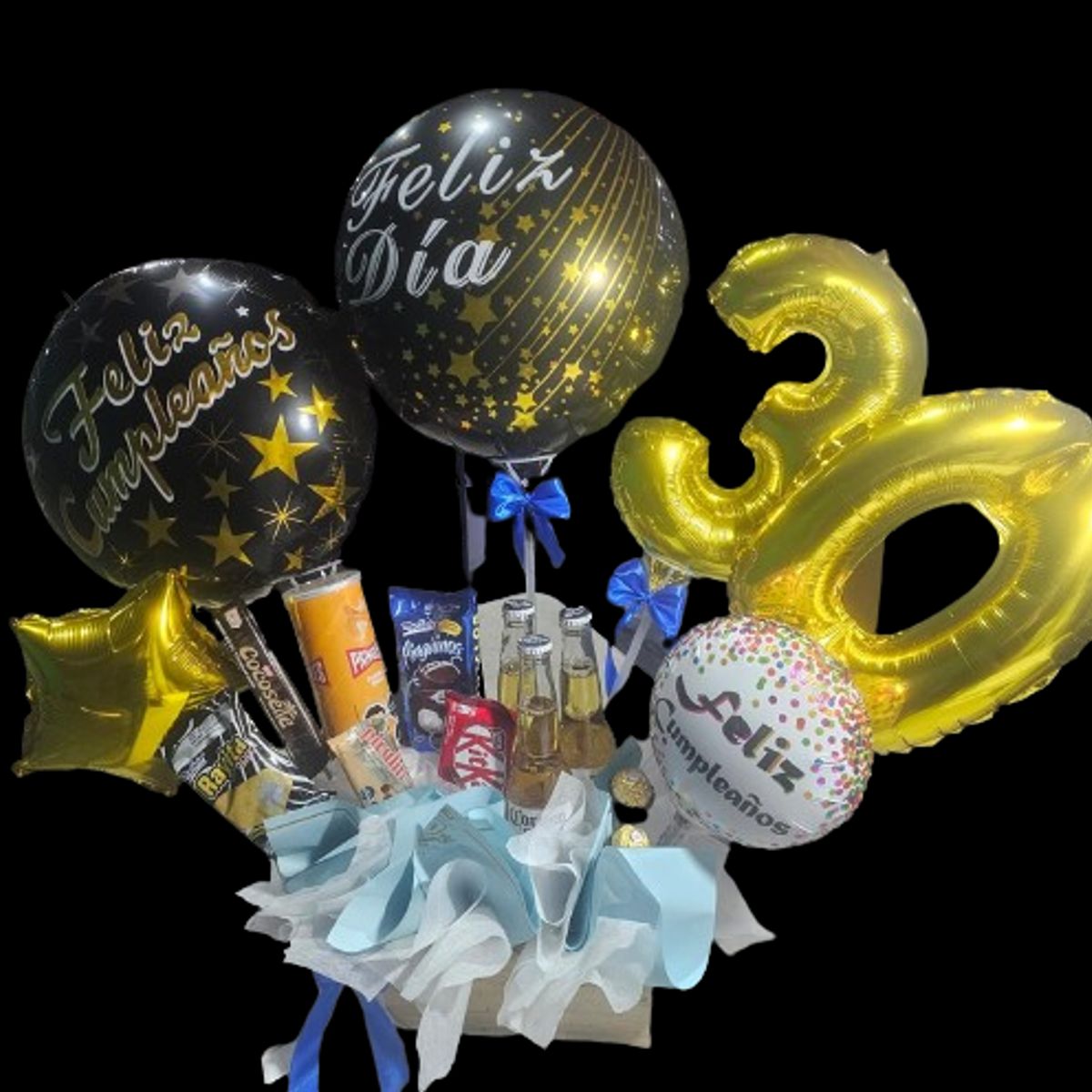 GENERICO - Arreglo de Dulces Cervezas y Globos