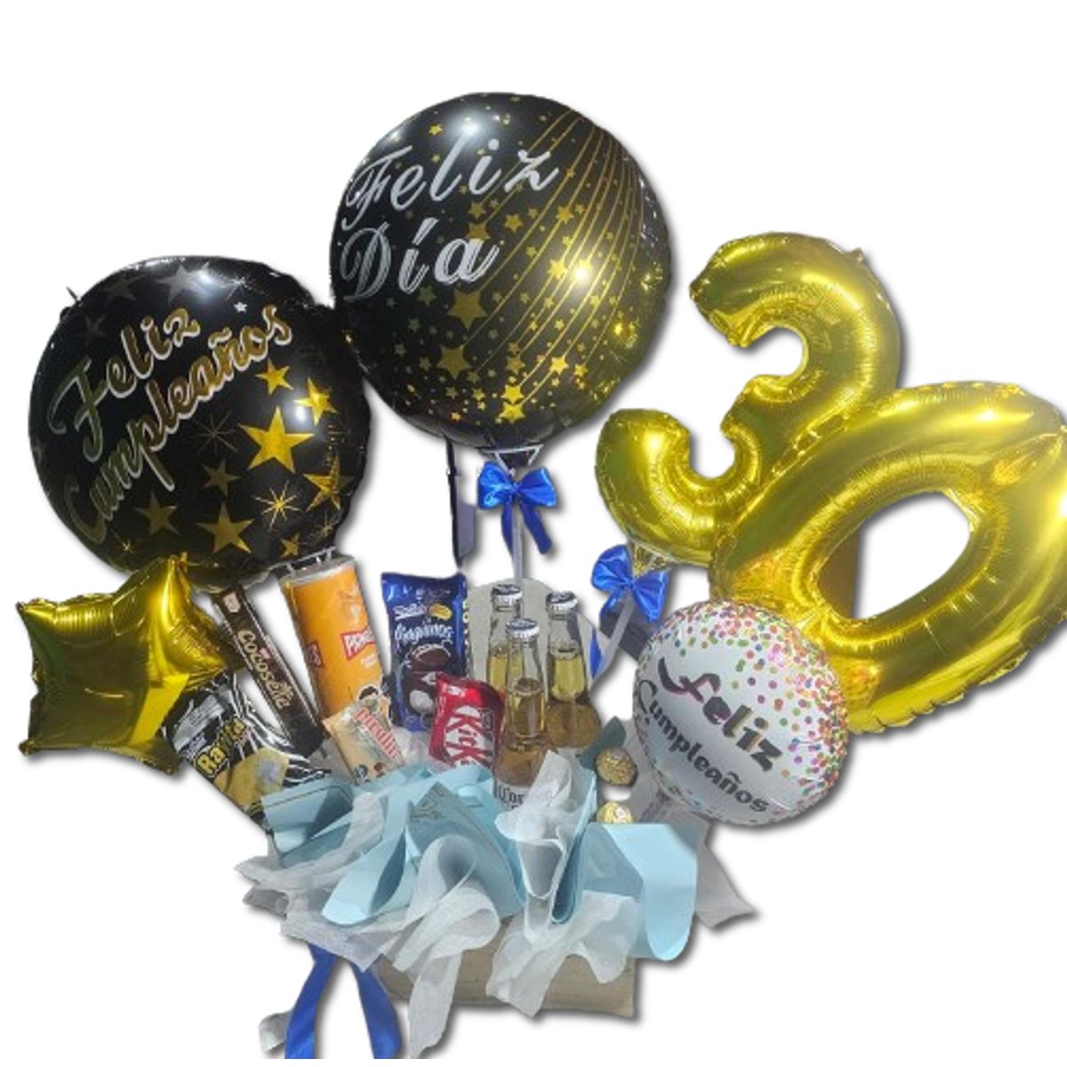 GENERICO - Arreglo de Dulces Cervezas y Globos