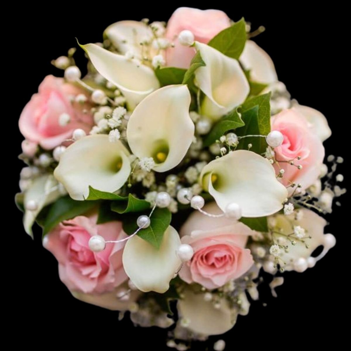 GENERICO - Bouquet de Novia 10 Rosas y 10 Calas